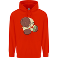 Funny Kiwi Fruit Bird Mom Dad Mens 80% Cotton Hoodie Bright Red