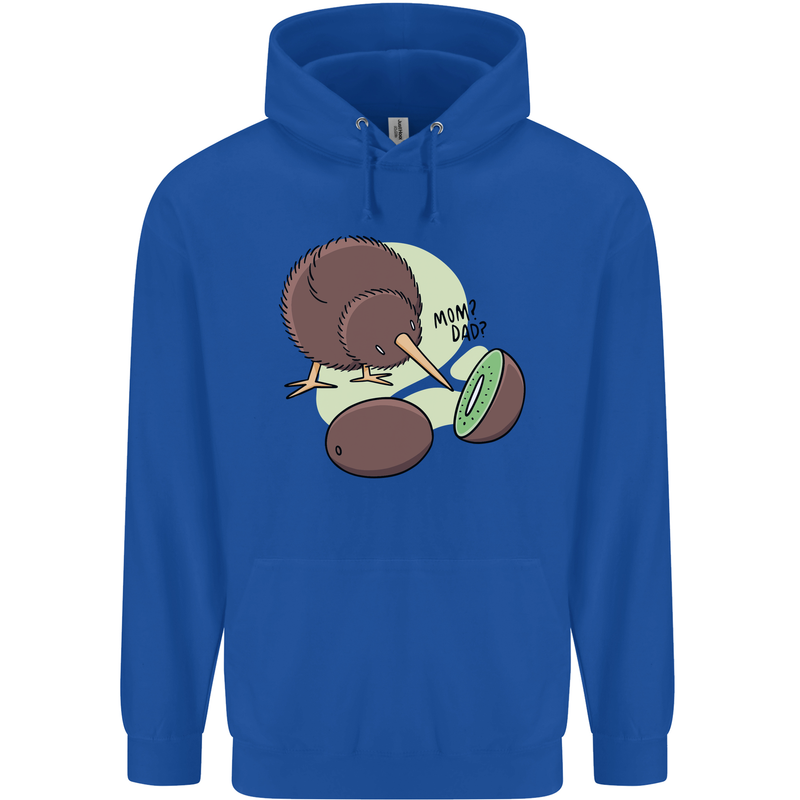 Funny Kiwi Fruit Bird Mom Dad Mens 80% Cotton Hoodie Royal Blue