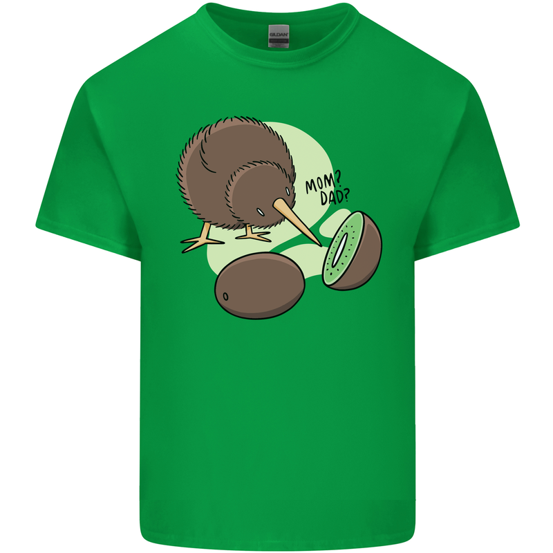 Funny Kiwi Fruit Bird Mom Dad Mens Cotton T-Shirt Tee Top Irish Green