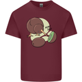 Funny Kiwi Fruit Bird Mom Dad Mens Cotton T-Shirt Tee Top Maroon