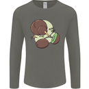 Funny Kiwi Fruit Bird Mom Dad Mens Long Sleeve T-Shirt Charcoal