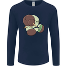 Funny Kiwi Fruit Bird Mom Dad Mens Long Sleeve T-Shirt Navy Blue