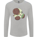 Funny Kiwi Fruit Bird Mom Dad Mens Long Sleeve T-Shirt Sports Grey