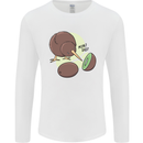 Funny Kiwi Fruit Bird Mom Dad Mens Long Sleeve T-Shirt White