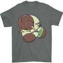 Funny Kiwi Fruit Bird Mom Dad Mens T-Shirt 100% Cotton Charcoal