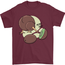 Funny Kiwi Fruit Bird Mom Dad Mens T-Shirt 100% Cotton Maroon