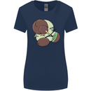 Funny Kiwi Fruit Bird Mom Dad Womens Wider Cut T-Shirt Navy Blue