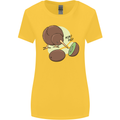 Funny Kiwi Fruit Bird Mom Dad Womens Wider Cut T-Shirt Yellow