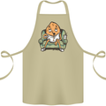 Funny Lazy Couch Potato Watchng TV Cotton Apron 100% Organic Khaki