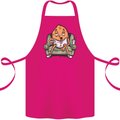 Funny Lazy Couch Potato Watchng TV Cotton Apron 100% Organic Pink