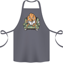 Funny Lazy Couch Potato Watchng TV Cotton Apron 100% Organic Steel