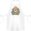 Funny Lazy Couch Potato Watchng TV Cotton Apron 100% Organic White