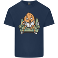 Funny Lazy Couch Potato Watchng TV Kids T-Shirt Childrens Navy Blue