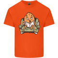 Funny Lazy Couch Potato Watchng TV Kids T-Shirt Childrens Orange