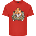 Funny Lazy Couch Potato Watchng TV Kids T-Shirt Childrens Red