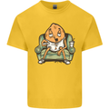 Funny Lazy Couch Potato Watchng TV Kids T-Shirt Childrens Yellow