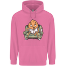 Funny Lazy Couch Potato Watchng TV Mens 80% Cotton Hoodie Azelea