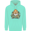 Funny Lazy Couch Potato Watchng TV Mens 80% Cotton Hoodie Peppermint
