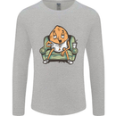 Funny Lazy Couch Potato Watchng TV Mens Long Sleeve T-Shirt Sports Grey