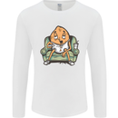 Funny Lazy Couch Potato Watchng TV Mens Long Sleeve T-Shirt White