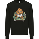 Funny Lazy Couch Potato Watchng TV Mens Sweatshirt Jumper Black