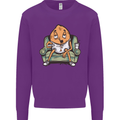 Funny Lazy Couch Potato Watchng TV Mens Sweatshirt Jumper Purple