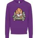 Funny Lazy Couch Potato Watchng TV Mens Sweatshirt Jumper Purple