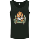 Funny Lazy Couch Potato Watchng TV Mens Vest Tank Top Black