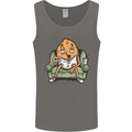 Funny Lazy Couch Potato Watchng TV Mens Vest Tank Top Charcoal