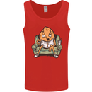Funny Lazy Couch Potato Watchng TV Mens Vest Tank Top Red
