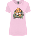 Funny Lazy Couch Potato Watchng TV Womens Wider Cut T-Shirt Light Pink