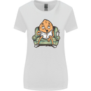Funny Lazy Couch Potato Watchng TV Womens Wider Cut T-Shirt White