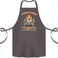 Funny Lazy Couch Potato Watchng TV & Movies Cotton Apron 100% Organic Dark Grey