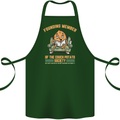 Funny Lazy Couch Potato Watchng TV & Movies Cotton Apron 100% Organic Forest Green