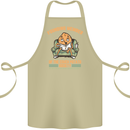 Funny Lazy Couch Potato Watchng TV & Movies Cotton Apron 100% Organic Khaki