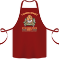 Funny Lazy Couch Potato Watchng TV & Movies Cotton Apron 100% Organic Maroon