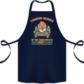 Funny Lazy Couch Potato Watchng TV & Movies Cotton Apron 100% Organic Navy Blue