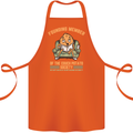 Funny Lazy Couch Potato Watchng TV & Movies Cotton Apron 100% Organic Orange