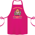 Funny Lazy Couch Potato Watchng TV & Movies Cotton Apron 100% Organic Pink
