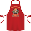 Funny Lazy Couch Potato Watchng TV & Movies Cotton Apron 100% Organic Red