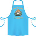 Funny Lazy Couch Potato Watchng TV & Movies Cotton Apron 100% Organic Turquoise