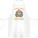 Funny Lazy Couch Potato Watchng TV & Movies Cotton Apron 100% Organic White