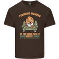 Funny Lazy Couch Potato Watchng TV & Movies Kids T-Shirt Childrens Chocolate