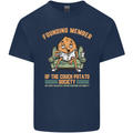 Funny Lazy Couch Potato Watchng TV & Movies Kids T-Shirt Childrens Navy Blue