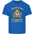 Funny Lazy Couch Potato Watchng TV & Movies Kids T-Shirt Childrens Royal Blue