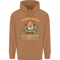Funny Lazy Couch Potato Watchng TV & Movies Mens 80% Cotton Hoodie Caramel Latte