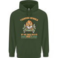 Funny Lazy Couch Potato Watchng TV & Movies Mens 80% Cotton Hoodie Forest Green
