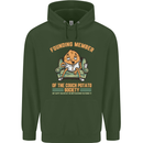 Funny Lazy Couch Potato Watchng TV & Movies Mens 80% Cotton Hoodie Forest Green