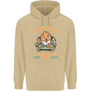 Funny Lazy Couch Potato Watchng TV & Movies Mens 80% Cotton Hoodie Sand