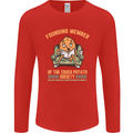 Funny Lazy Couch Potato Watchng TV & Movies Mens Long Sleeve T-Shirt Red